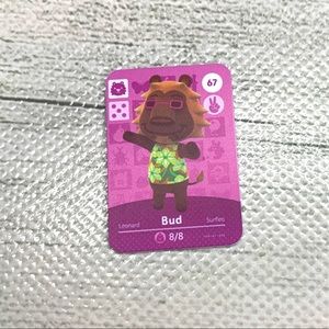 Animal Crossing Amiibo Bud Mini NFC Card. Scan in Villager ACNH Switch